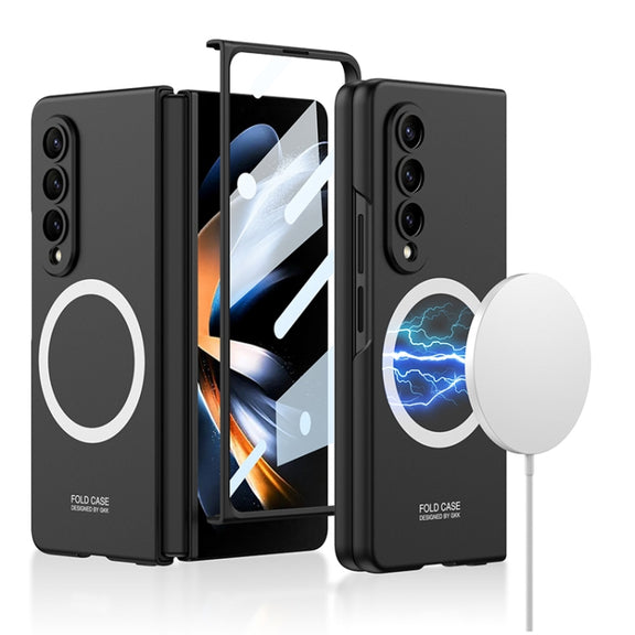 For Samsung Galaxy Z Fold4 GKK MagSafe Ultrathin Integrated Shockproof Protective Phone Case(Black)