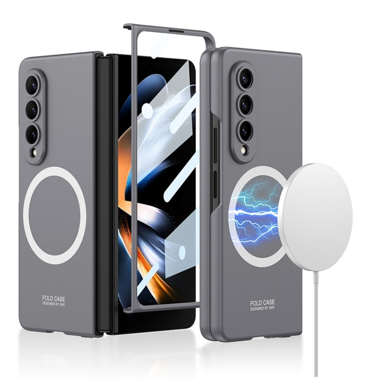 For Samsung Galaxy Z Fold4 GKK MagSafe Ultrathin Integrated Shockproof Protective Phone Case(Gray)