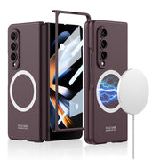 For Samsung Galaxy Z Fold4 GKK MagSafe Ultrathin Integrated Shockproof Protective Phone Case(Wine Red)