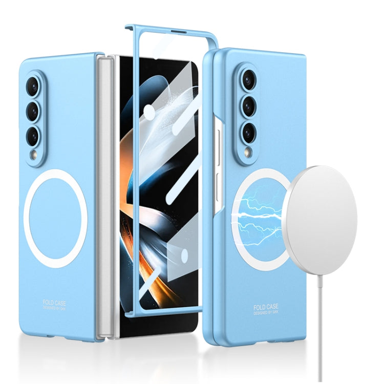 For Samsung Galaxy Z Fold4 GKK MagSafe Ultrathin Integrated Shockproof Protective Phone Case(Blue)