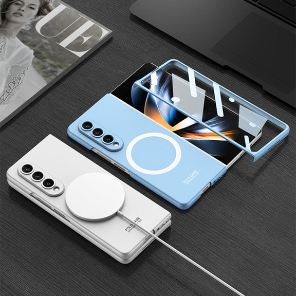 For Samsung Galaxy Z Fold4 GKK MagSafe Ultrathin Integrated Shockproof Protective Phone Case(Rose Gold)