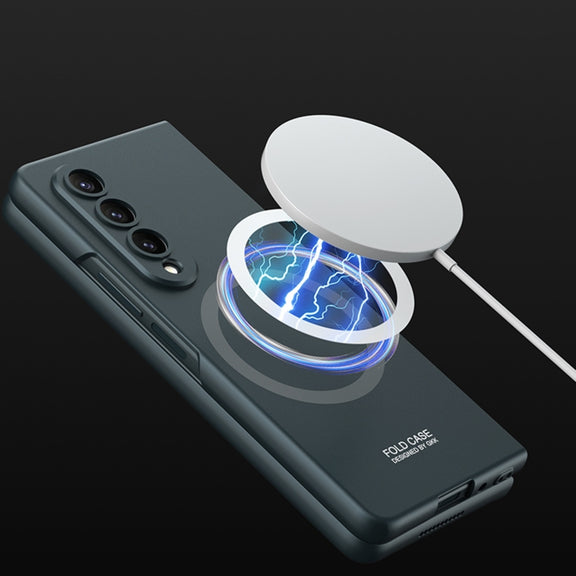 For Samsung Galaxy Z Fold4 GKK MagSafe Ultrathin Integrated Shockproof Protective Phone Case(Gold)