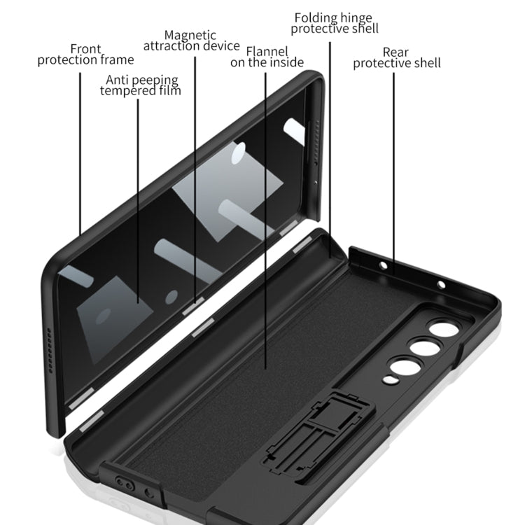 For Samsung Galaxy Z Fold4 GKK Magnetic Fold Full Coverage Anti Peep Phone Case(Black)