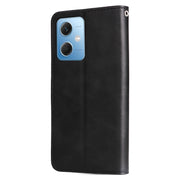 For Xiaomi Redmi Note 12 China Calf Texture Zipper Leather Phone Case(Black)