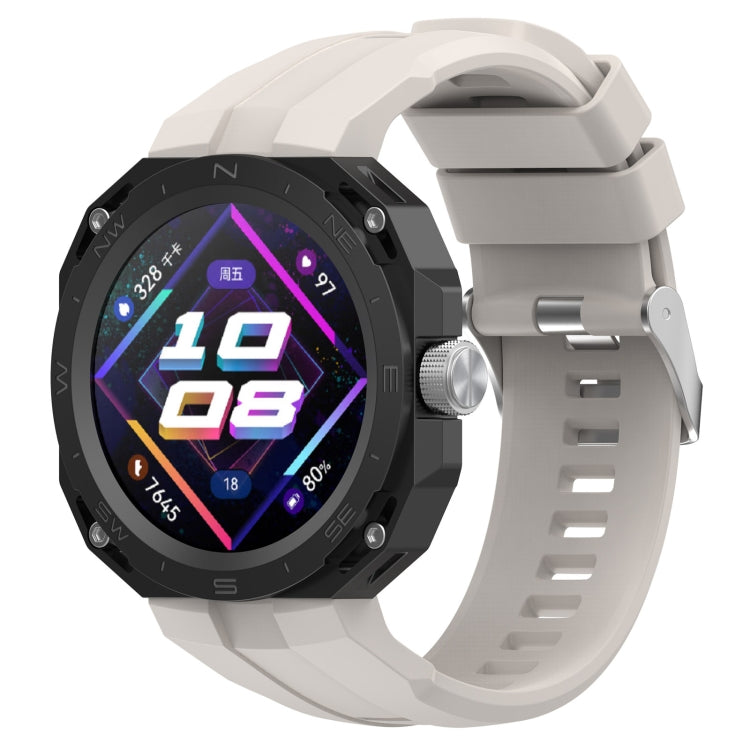 For Huawei Watch GT Cyber Monochrome Silicone Watch Band (Sky Grey)