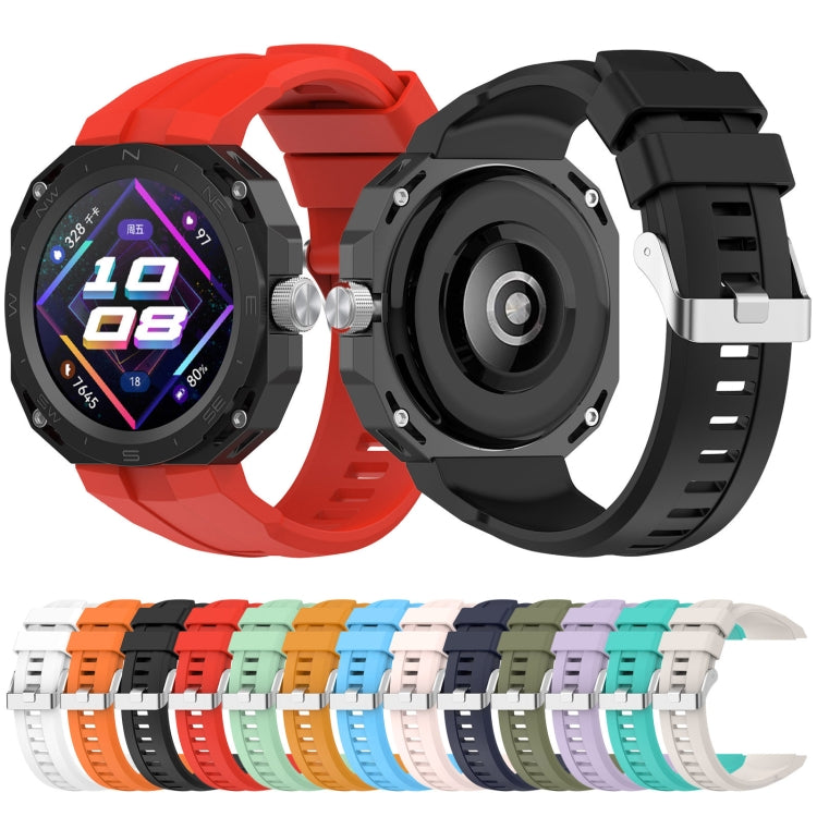 For Huawei Watch GT Cyber Monochrome Silicone Watch Band(Orange)