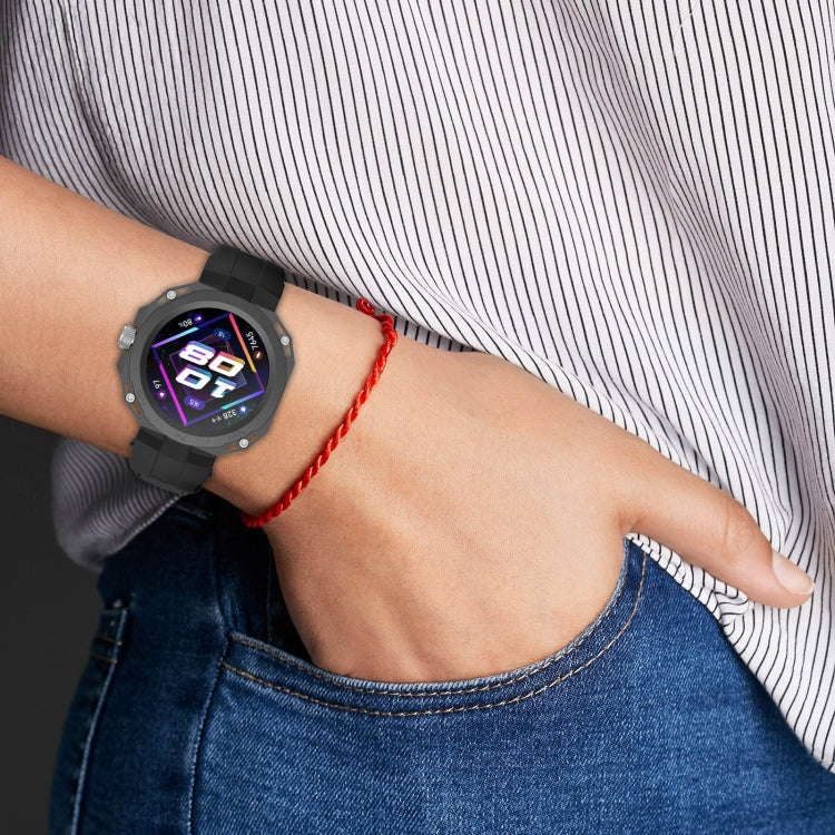 For Huawei Watch GT Cyber Monochrome Silicone Watch Band (Blue)