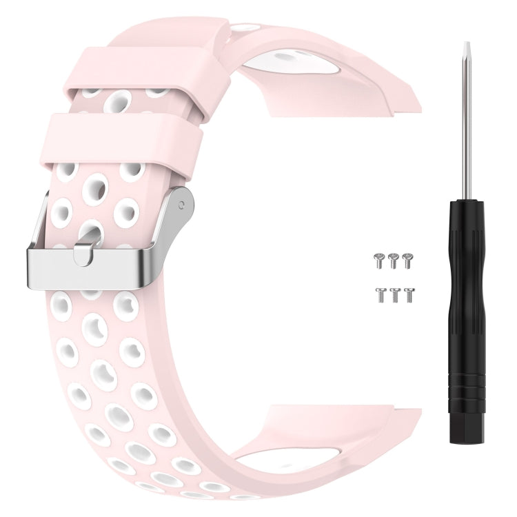 For Huawei Watch GT Cyber Two-color Silicone Watch Band(White Pink)