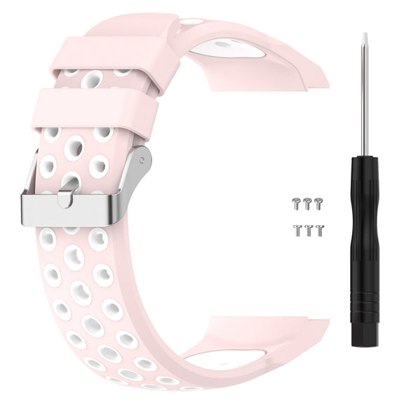 For Huawei Watch GT Cyber Two-color Silicone Watch Band(White Pink)