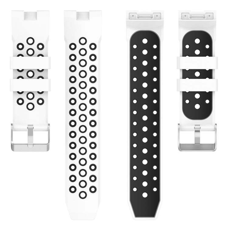 For Huawei Watch GT Cyber Two-color Silicone Watch Band (Black White)
