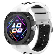 For Huawei Watch GT Cyber Two-color Silicone Watch Band (Black White)