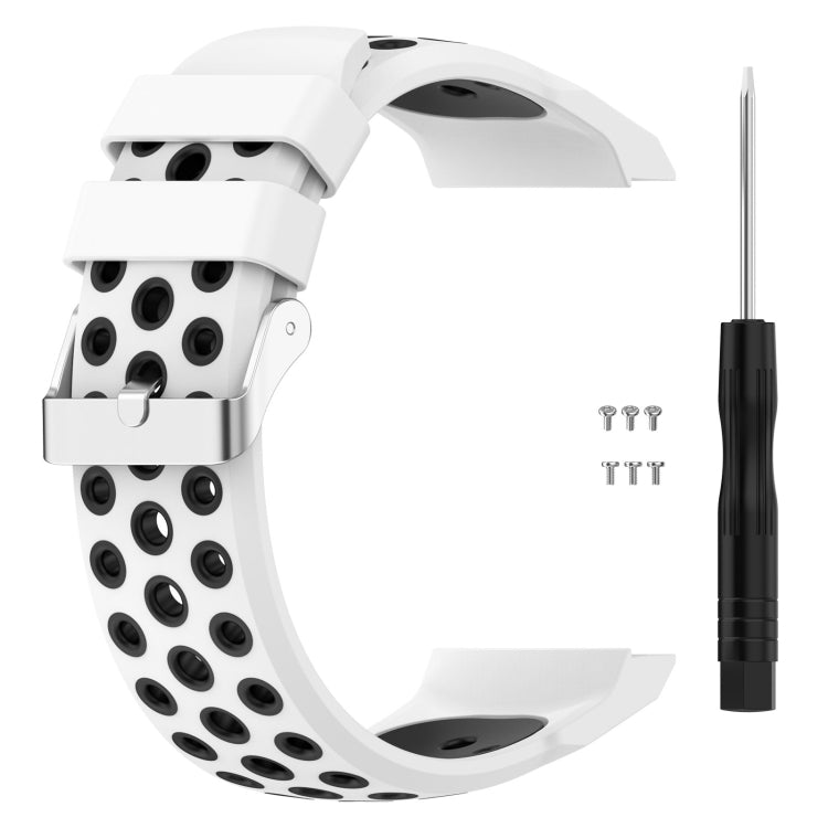 For Huawei Watch GT Cyber Two-color Silicone Watch Band (Black White)