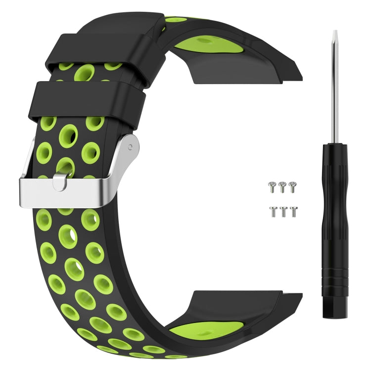For Huawei Watch GT Cyber Two-color Silicone Watch Band(Black Fluorescent Green)
