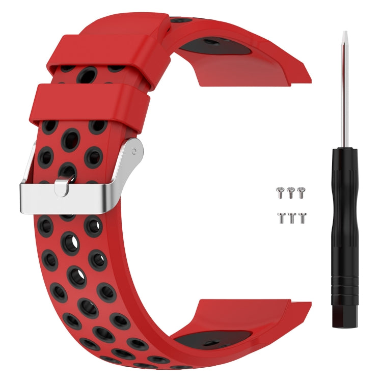 For Huawei Watch GT Cyber Two-color Silicone Watch Band(Red Black)