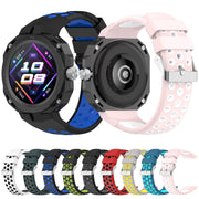 For Huawei Watch GT Cyber Two-color Silicone Watch Band(White Pink)