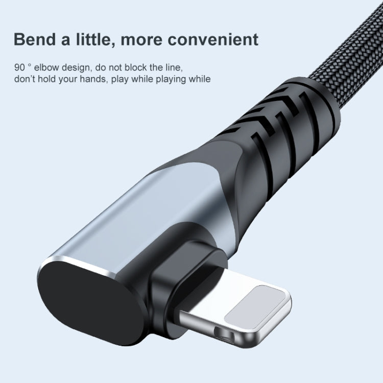 ADC-009 20W USB-C/Type-C to 8 Pin Double Elbow Data Cable, Length:0.4m