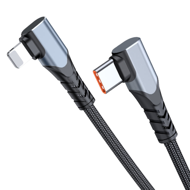 ADC-009 20W USB-C/Type-C to 8 Pin Double Elbow Data Cable, Length:2m