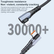 ADC-009 20W USB-C/Type-C to 8 Pin Double Elbow Data Cable, Length:2m