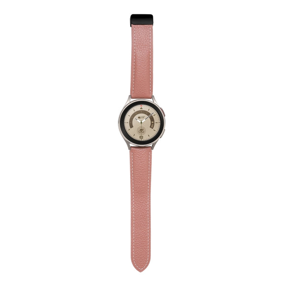 20mm Folding Buckle Genuine Leather Watch Band(Grey)