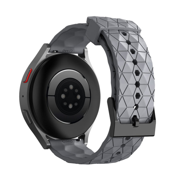 20mm Football Texture Silicone Watch Band(Grey)