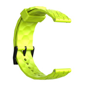 20mm Football Texture Silicone Watch Band(Lime Green)