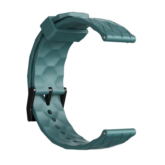 20mm Football Texture Silicone Watch Band(Rock Cyan)