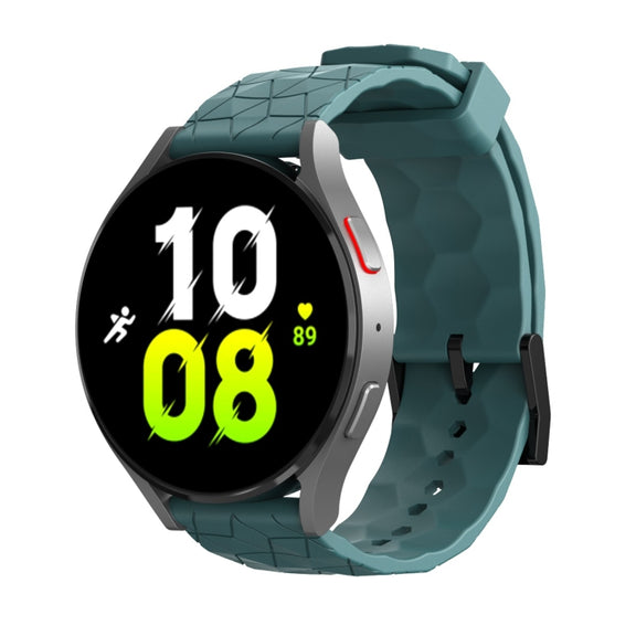 20mm Football Texture Silicone Watch Band(Rock Cyan)