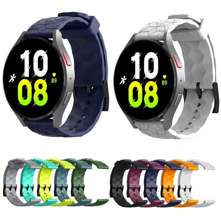 20mm Football Texture Silicone Watch Band(Lime Green)