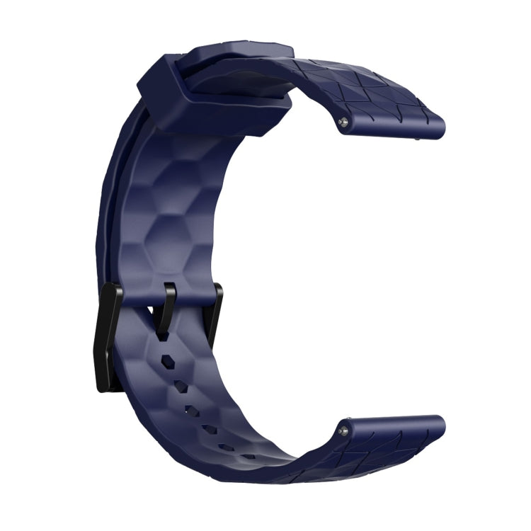 22mm Football Texture Silicone Watch Band(Navy Blue)