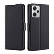 For Xiaomi Redmi Note 12 Pro+ China Ultra-thin Voltage Side Buckle Horizontal Flip Leather Phone Case(Black) - Xiaomi Cases by PMC TechLife | Online Shopping South Africa | PMC TechLife | Buy Now Pay Later Mobicred