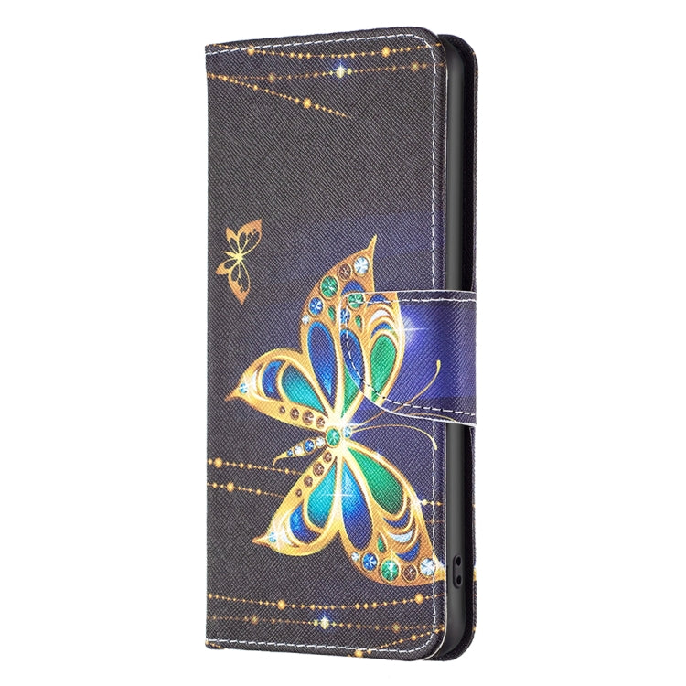 For Samsung Galaxy A54 5G Colored Drawing Pattern Leather Phone Case(Big Butterfly)