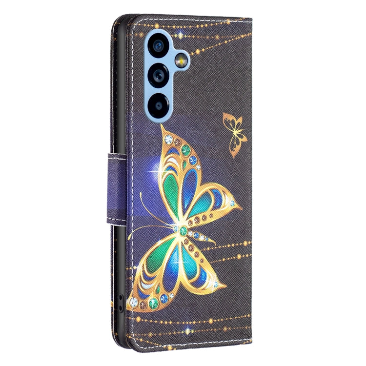 For Samsung Galaxy A54 5G Colored Drawing Pattern Leather Phone Case(Big Butterfly)