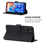For UMIDIGI A13 / A13 Pro / A13S Crossbody 3D Embossed Flip Leather Phone Case(Black)