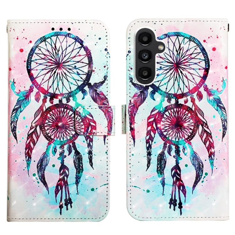 For Samsung Galaxy A14 5G 3D Painting Horizontal Flip Leather Phone Case(Color Drop Wind Chimes)