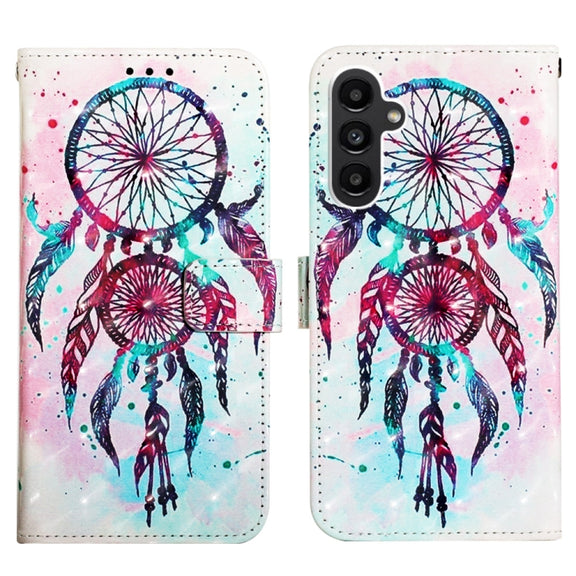 For Samsung Galaxy A14 5G 3D Painting Horizontal Flip Leather Phone Case(Color Drop Wind Chimes)