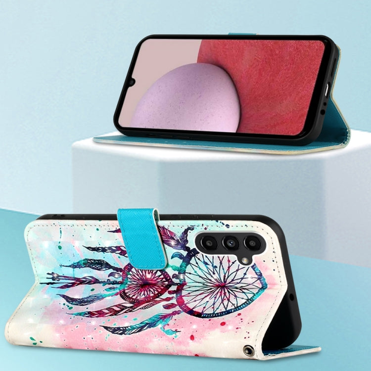 For Samsung Galaxy A14 5G 3D Painting Horizontal Flip Leather Phone Case(Color Drop Wind Chimes)