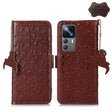 For Xiaomi 12T / 12T Pro / Redmi K50 Ultra Ostrich Pattern Genuine Leather RFID Phone Case(Coffee) - free shipping - PMC TechLife - Order now!