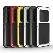 For Huawei P40 Pro LOVE MEI Metal Shockproof Water-resistant Dustproof Protective Case(Black)