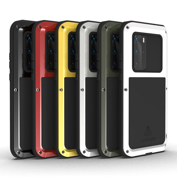 For Huawei P40 Pro LOVE MEI Metal Shockproof Water-resistant Dustproof Protective Case(Black)