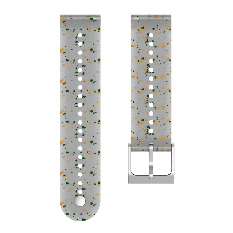 For Suunto 5 Peak Silicone Watch Band(Green Orange Gray)