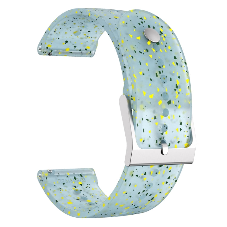 For Suunto 5 Peak Silicone Watch Band(Green Yellow Blue)