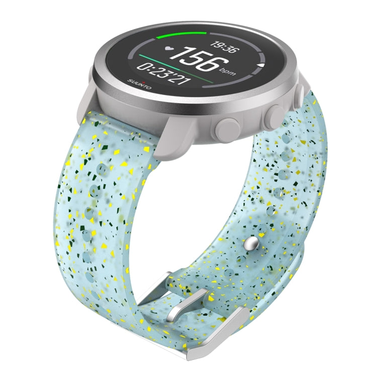 For Suunto 5 Peak Silicone Watch Band(Green Yellow Blue)