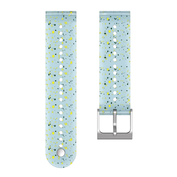 For Suunto 5 Peak Silicone Watch Band(Green Yellow Blue)