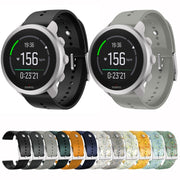 For Suunto 5 Peak Silicone Watch Band(Green Orange Gray)