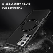 For Samsung Galaxy Note20 Ultra MagSafe Shockproof Armor Phone Case(Black)
