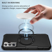 For Samsung Galaxy Note20 Ultra MagSafe Shockproof Armor Phone Case(Black)