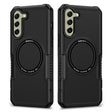 For Samsung Galaxy S21 FE 5G MagSafe Shockproof Armor Phone Case(Black) - Galaxy Phone Cases by PMC TechLife | Online Shopping South Africa | PMC TechLife | Buy Now Pay Later Mobicred