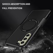 For Samsung Galaxy S21 FE 5G MagSafe Shockproof Armor Phone Case(Black)