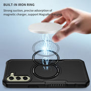 For Samsung Galaxy S21 FE 5G MagSafe Shockproof Armor Phone Case(Black)