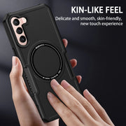For Samsung Galaxy S22+ 5G MagSafe Shockproof Armor Phone Case(Black)